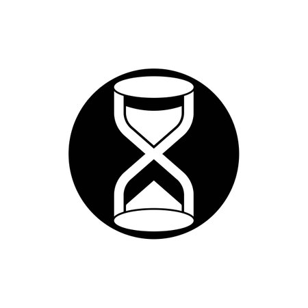 Hourglass logo vector icon illustration design