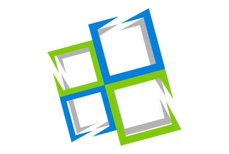 abstract window logo vector iconのイラスト素材
