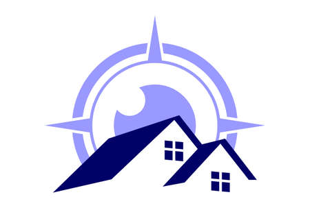 residence compass eye vision logo iconのイラスト素材