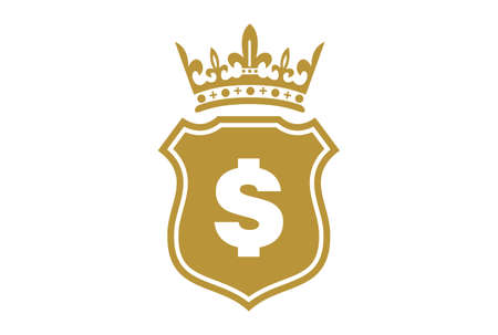 king shields guard dollar protection logo iconのイラスト素材