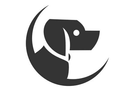 dog silhouette logo design vector iconのイラスト素材