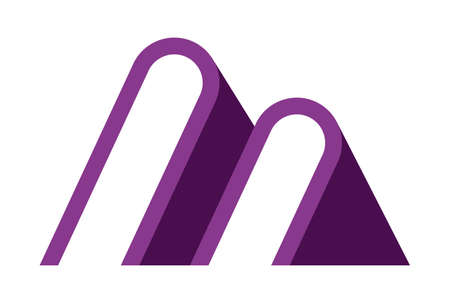 letter M abstract book graphic vector design logo iconのイラスト素材