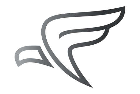 eagle fly graphic abstract vector design logo iconのイラスト素材