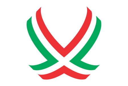 Body protector icon abstract letter x.のイラスト素材