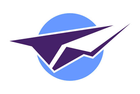 paper plane logoのイラスト素材