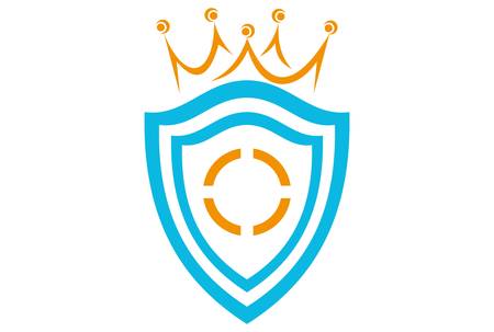 king shield protection secure logoのイラスト素材
