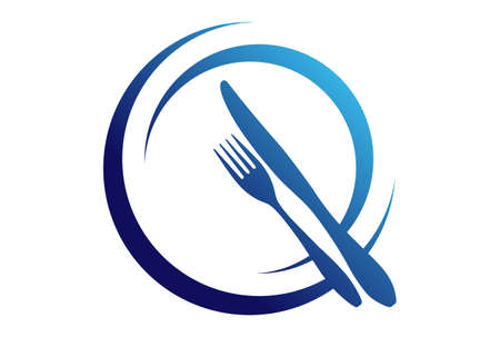 Restaurant icon logo designのイラスト素材