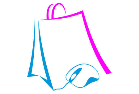 Online store vector logo designのイラスト素材