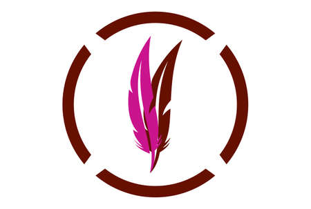 feather abstract logo icon vector vector concept flat designのイラスト素材