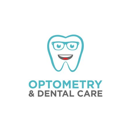 Optometry & Dental Care logo design templateのイラスト素材