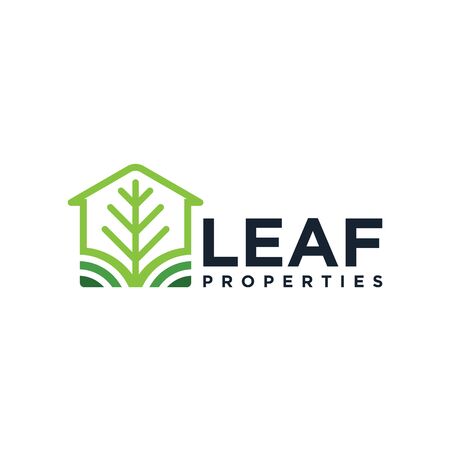 Leaf Properties logo design templateのイラスト素材