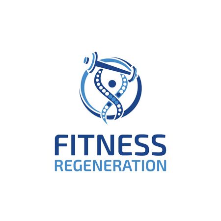 Fitness Regeneration logo design templateのイラスト素材