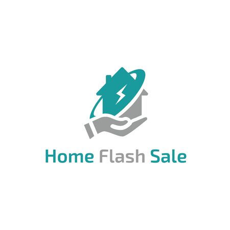 Home Flash Sale logo design templateのイラスト素材