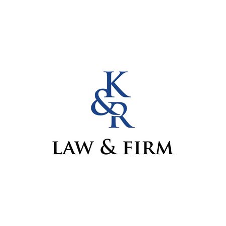 K & R logo design template for law & firmのイラスト素材