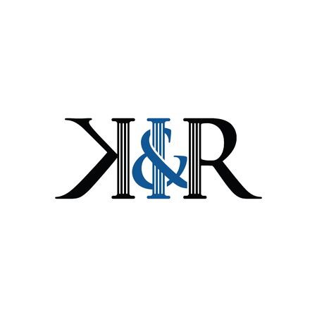 K & R logo design template for law & firm v.2のイラスト素材