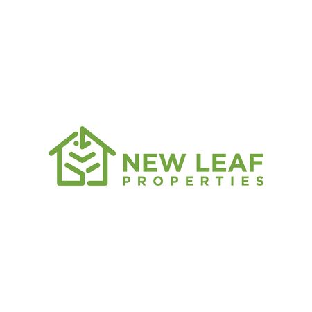 New leaf properties logo design monoline modernのイラスト素材