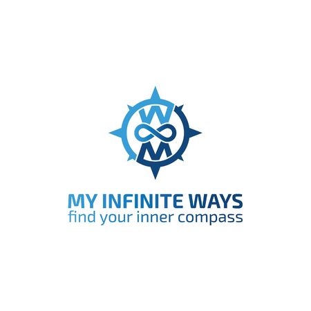 My infinite ways logo design template for compassのイラスト素材