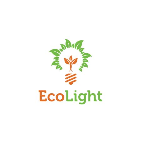 Eco light logo design templateのイラスト素材