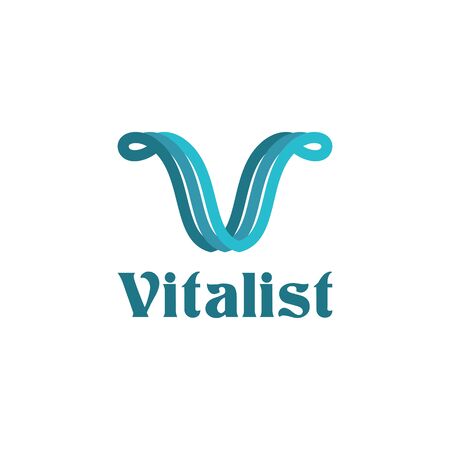 Initial V vitalist logo design templateのイラスト素材