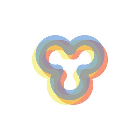 Initial T logo design template unique colorfullのイラスト素材