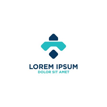 Logo design template unique for computer,networks & technologyのイラスト素材