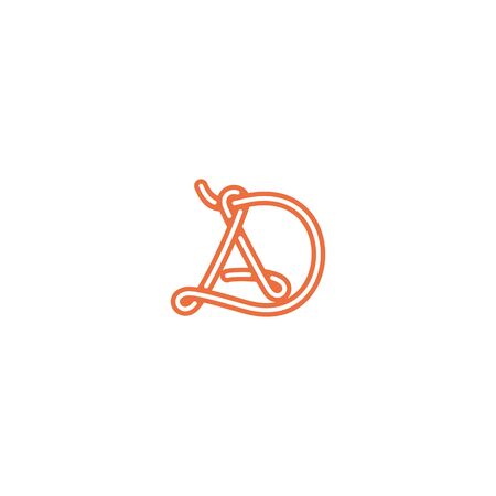 Initials letters AD  design vectors unique, elegantのイラスト素材