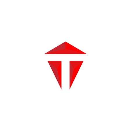 Initials letters T  design vectors uniqueのイラスト素材