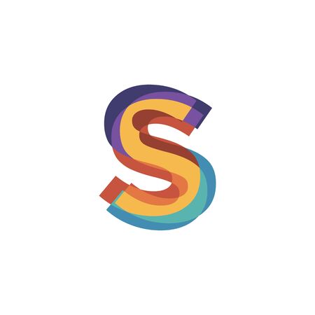 Initials letters S   design vectors modern colorfulのイラスト素材