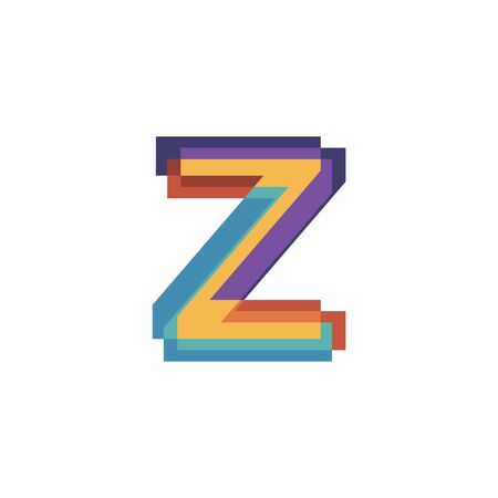 Initials letters Z  design vectors modern colorfulのイラスト素材