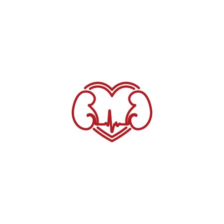 The symbol love for the kidneysのイラスト素材