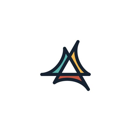 Triangle logo design vector unique, modernのイラスト素材