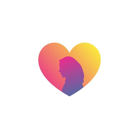 Love muslim woman veiled design vectorのイラスト素材