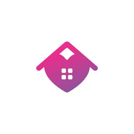 Home love logo design vector uniqueのイラスト素材