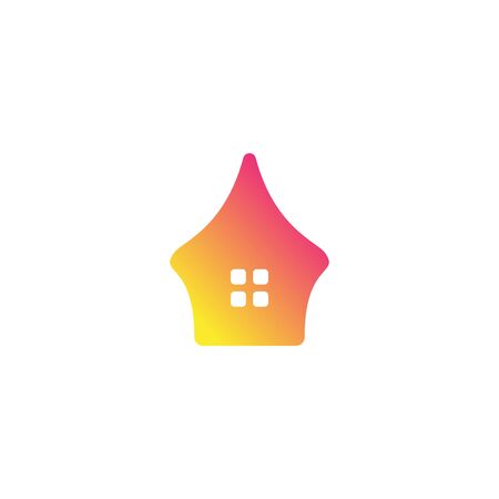 Home unique logo design vectorのイラスト素材