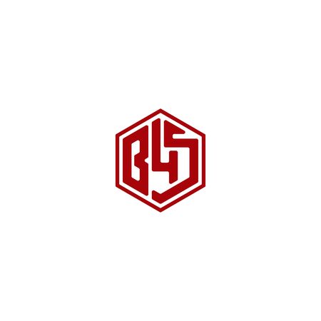 Initial letter B45 logo design vector uniqueのイラスト素材