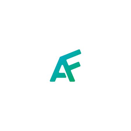 Initial letter AF logo design vectorのイラスト素材