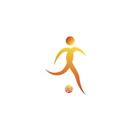 The gesture of a football player vector designのイラスト素材