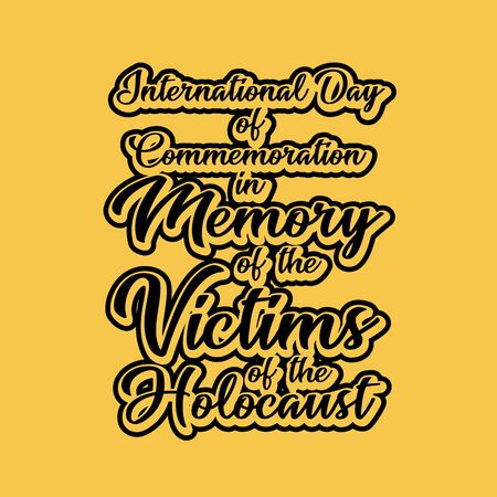 International Day of Commemoration in Memory of the Victims of the Holocaustのイラスト素材