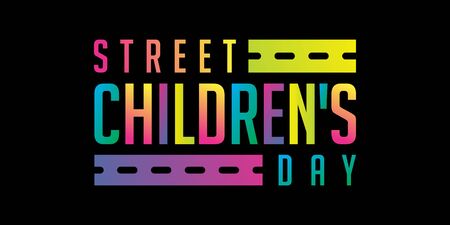 street children's day vector backgroundのイラスト素材