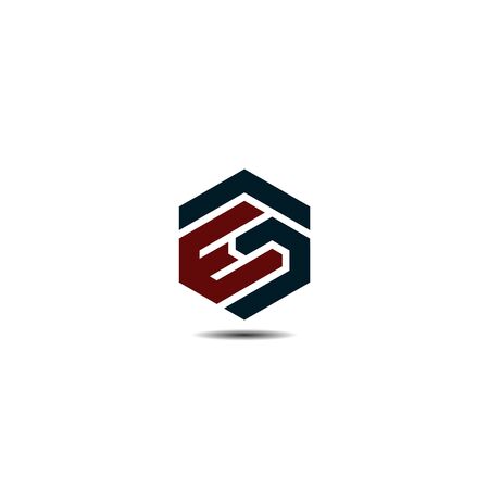 Initials letter EG hexagon shape logo design vectors. Symbol, icon, letters g, letter e, letters eg, hexagon letters, hexagon initial letters, icon logoのイラスト素材