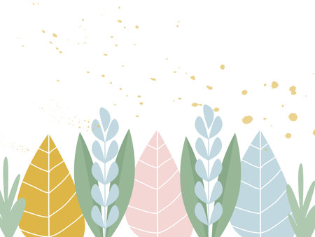 hand drawn watercolor colorful floral backgroundのイラスト素材