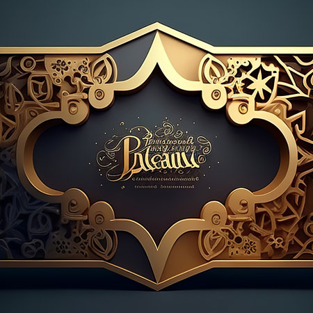 Ramadan Kareem Greeting Card with Islamic Ornament. Vector Illustrationの素材