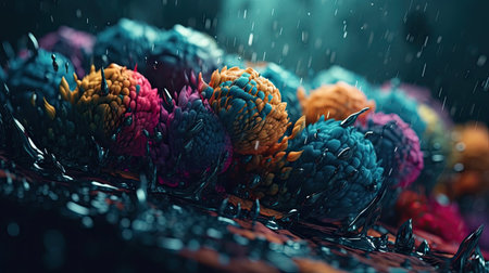 Beautiful colorful 3d backgrounds, chromatic, hexagon, fascinated, illusion, mysterious, abstrack mood backgrounds,の素材