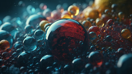 Awesome round and splash patterned 3D themesの素材