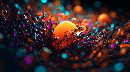 Awesome round and splash patterned 3D themesの素材