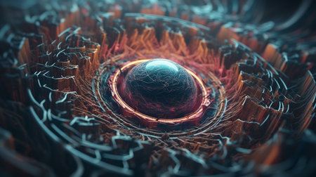 Awesome round and splash patterned 3D themesの素材