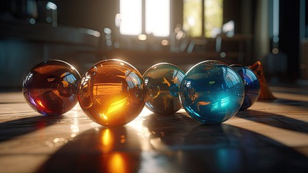 Awesome round and splash patterned 3D themesの素材