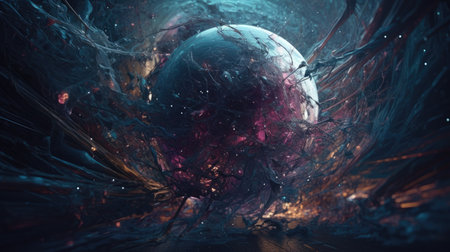 Awesome round and splash patterned 3D themesの素材