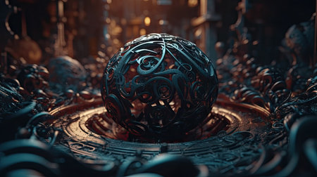 Awesome round and splash patterned 3D themesの素材