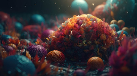 Awesome round and splash patterned 3D themesの素材